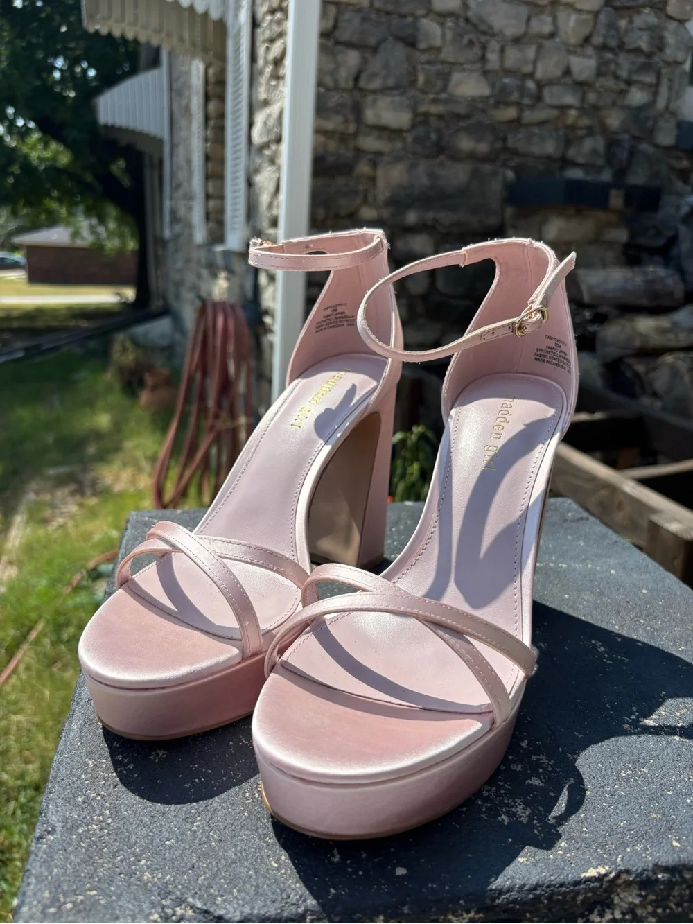 MADDEN GIRL BALLETCORE Pink Satin 4.5” Platform
